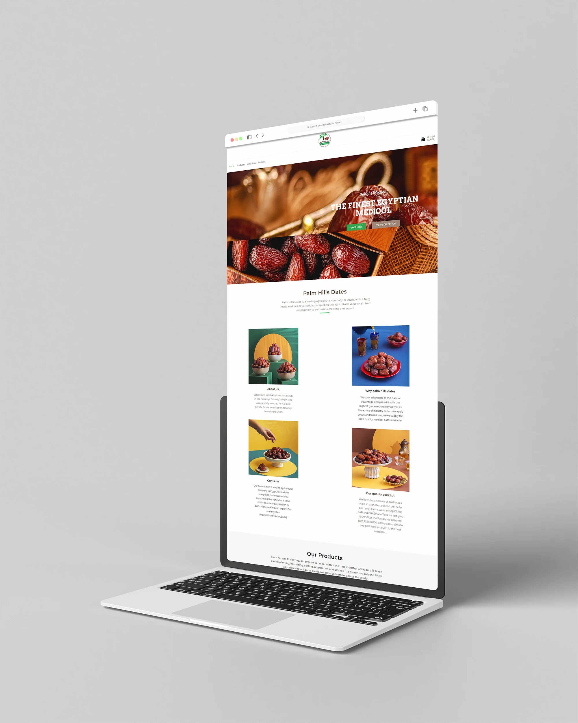 Palmhillsdates Website project image 3 by 8 Digital